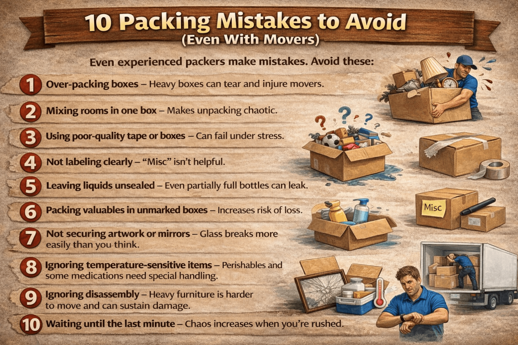10 Packing Mistakes to Avoid (Even With Movers)