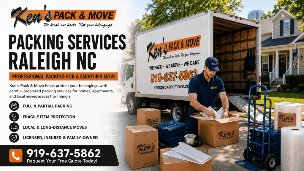 Packing services Raleigh NC from Ken’s Pack & Move